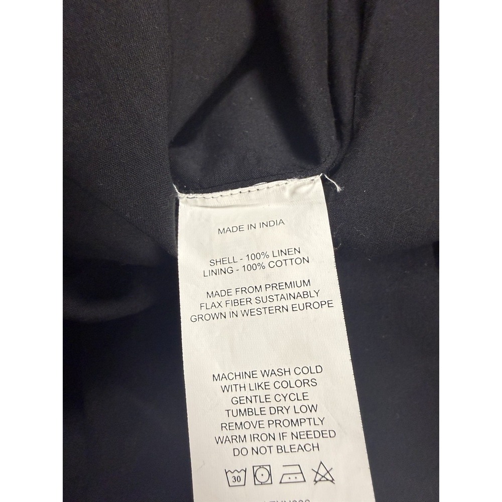 Quince 100% European Linen Tank Shift Dress Black Sleeveless L Large - Picture 9 of 9